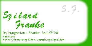 szilard franke business card